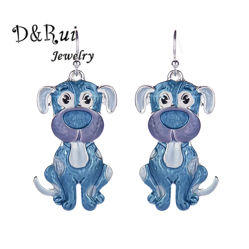 Серьги подвески в виде мультяшной собаки новый дизайн 2020 женский модный эмалевый