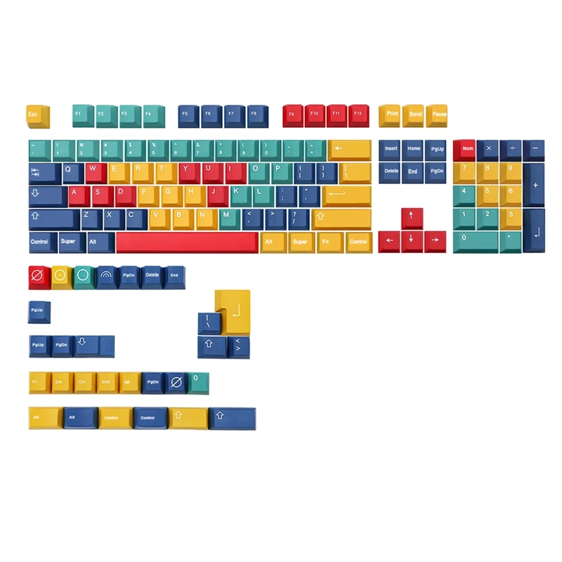 

133 Keys/Set Panels Keycap Cherry Profile PBT Keycaps For MX Switch Mechanical Keyboard Dye Sublimation Key Cap Iso Keys