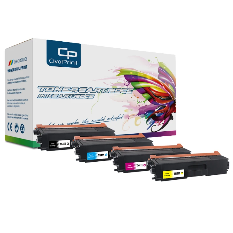 

civoprint Compatible color Toner Cartridge TN421 TN431 TN411 TN491 4color for BROTHER HL-L8260CDW HL-L8360CDW MFC-L8900CDW