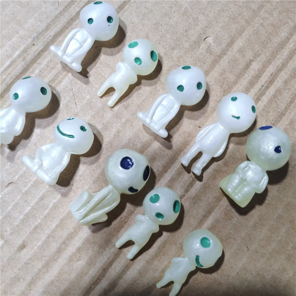 

Ghibli Kodama Tree Spirit Princess Mononoke Mini Action Figure Glow in dark Luminous Elf Tree Dolls Cartoon Figurines Mini Toys