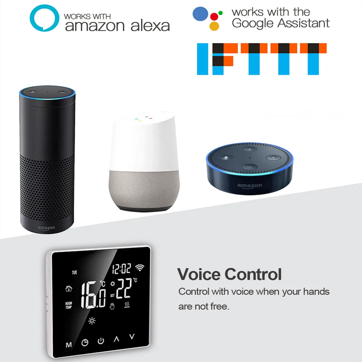 Умный термостат Tuya для теплого пола Wi-Fi контроллер температуры электрического