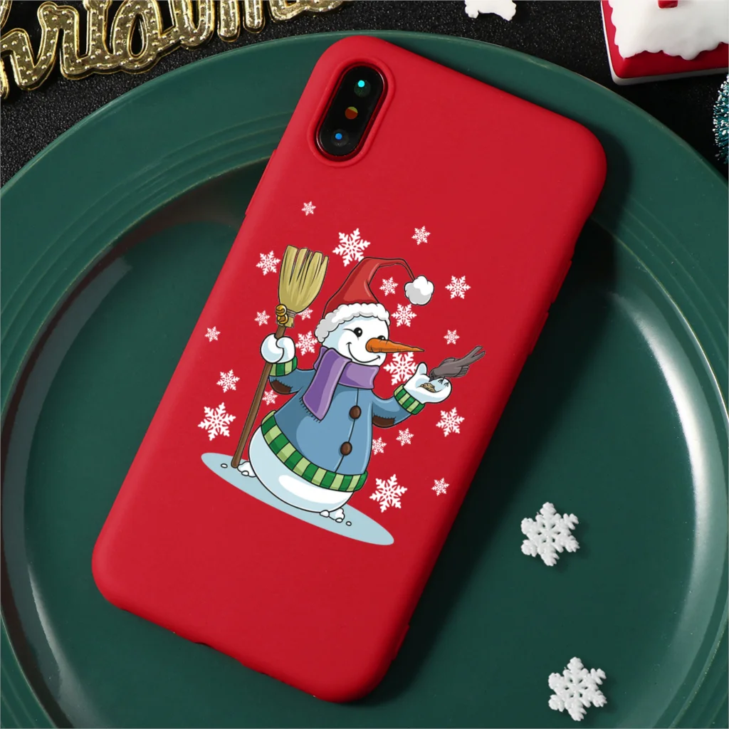 Merry Christmas, Матовые чехлы для телефонов, чехол для iPhone X, 7, 8 Plus, 6, 6 S, 5, 5S, SE, XS Max, XR, Мягкая силиконовая задняя крышка из ТПУ, новогодний чехол - Цвет: sdxrsaoz