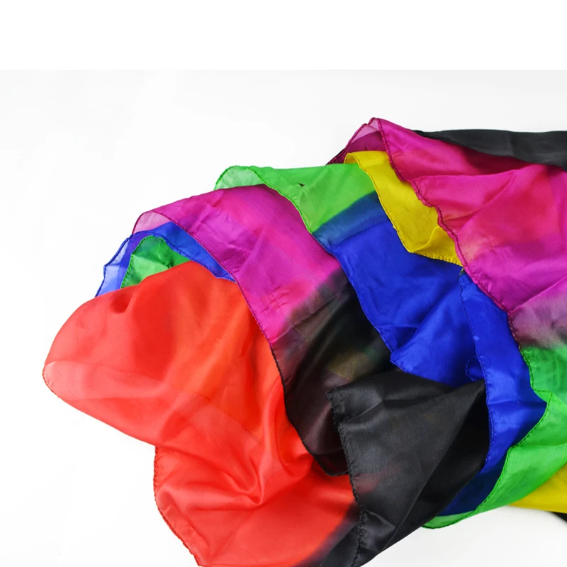 

Rainbow Silk Streamer 45CM*1000CM Silk Fountain Waterfall Silk Magic Ultra-thin silk scarf magic props magia Fun Illusion
