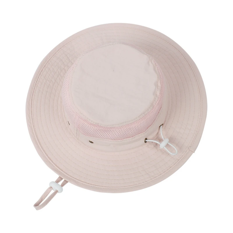 Ins-Sombrero de pescador plegable para ni&ntilde;a, gorra de pescador transpirable con protecci&oacute;n UV, para playa y exterior, Verano-5