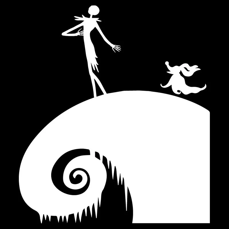 

Dawasaru Car Sticker Nightmare Before Christmas Jack Motorcycle Sticker Decal Creative Waterproof Sunscreen,16cm*14cm