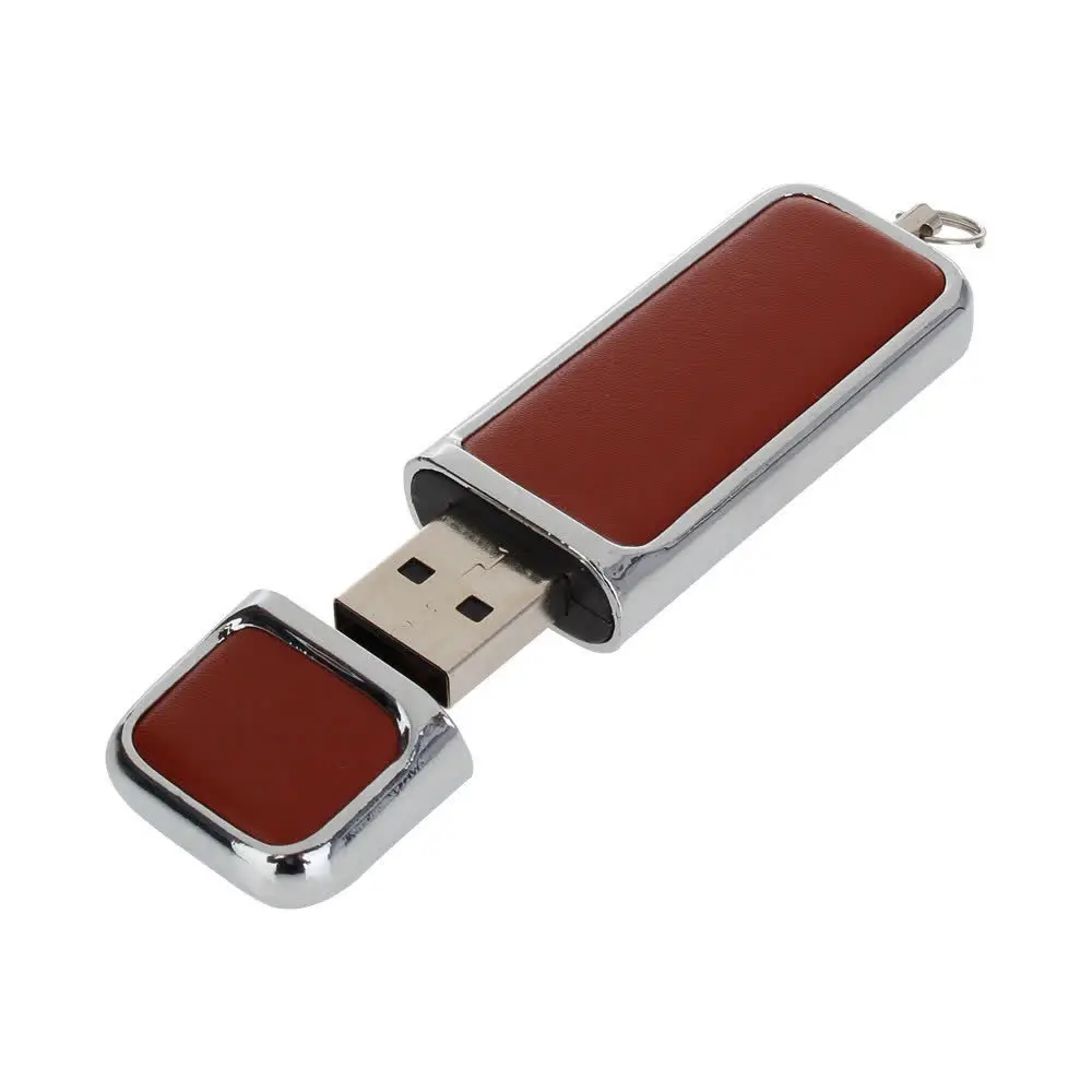 Водонепроницаемый usb 2,0 металлический кожаный usb флеш-накопитель 4 ГБ 8 ГБ кольцо для ключей 16 ГБ 32 ГБ 64 ГБ подарочная ручка-накопитель 128 ГБ Флешка бесплатный логотип на заказ - Цвет: 3