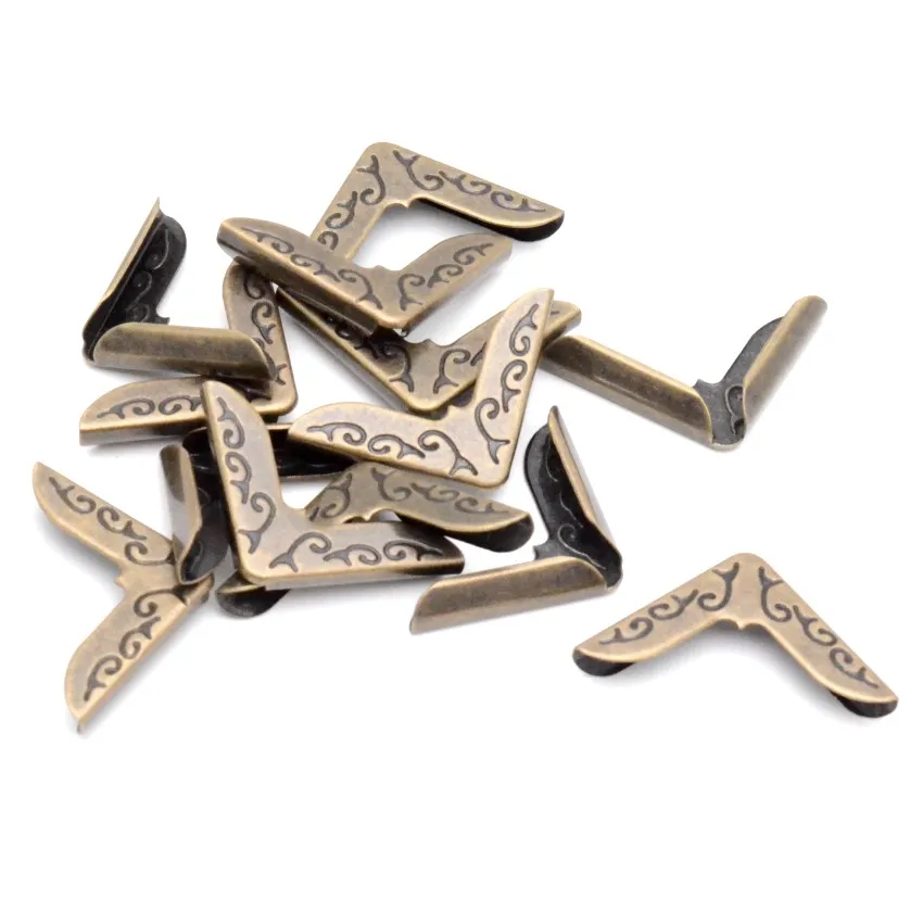 25 шт. античная бронза узор Резной Металлический Альбом угловой Альбомы меню