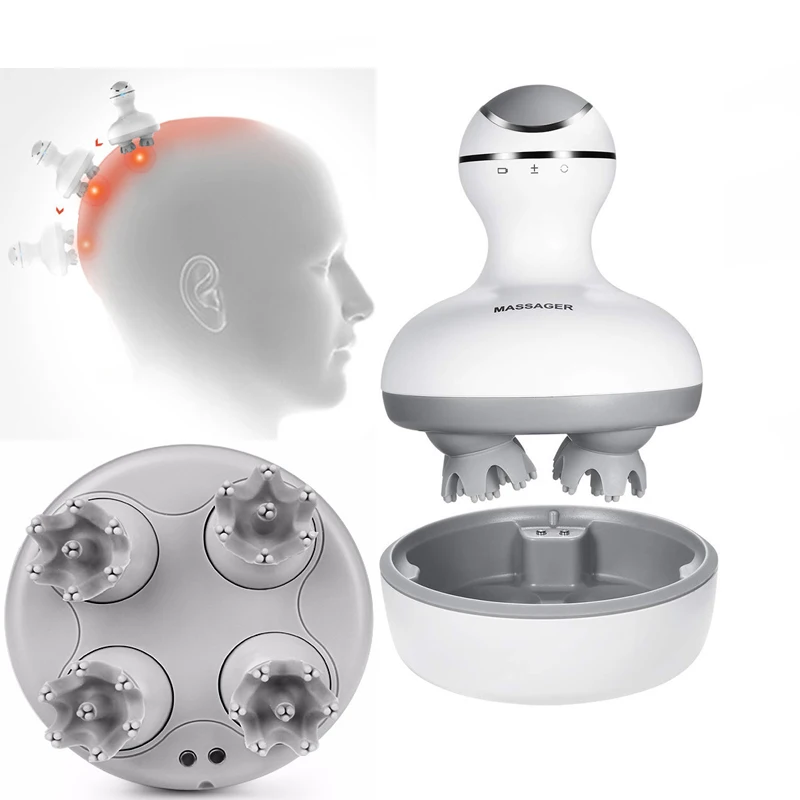 Умный 4d массажер для головы Электрический точки давления снятия стресса