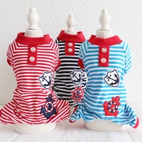sailor striped dog jumpsuits rompers pet clothes dog pajamas clothing for dogs cats dog clothes yorkie maltese chiwawa