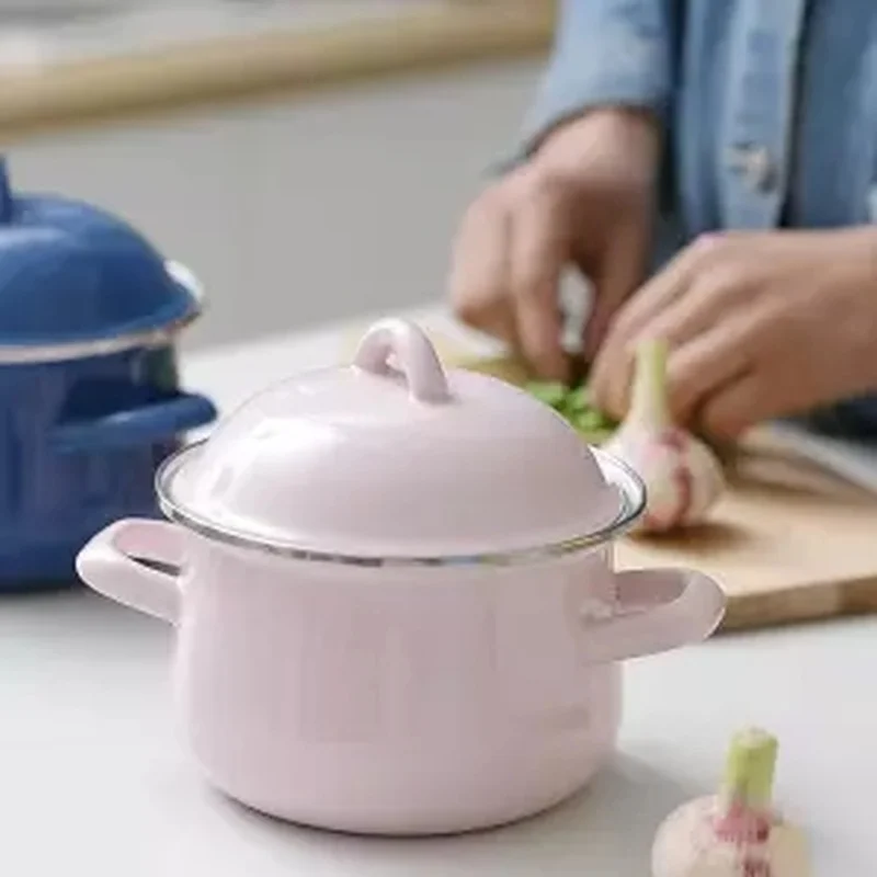 Эмалированный горшок 1 5 л с крышкой молочный детское питание добавка лапша