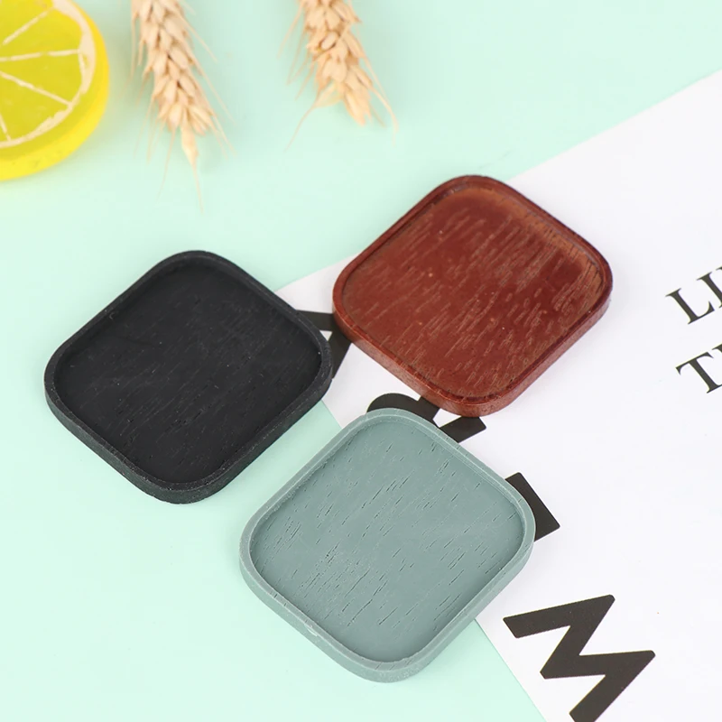 

1:12 Dollhouse Miniature Square Tray Tea Tray Chopping Board Model Mini kitchen Knife Cake for Doll House Decor Kitchen Toys