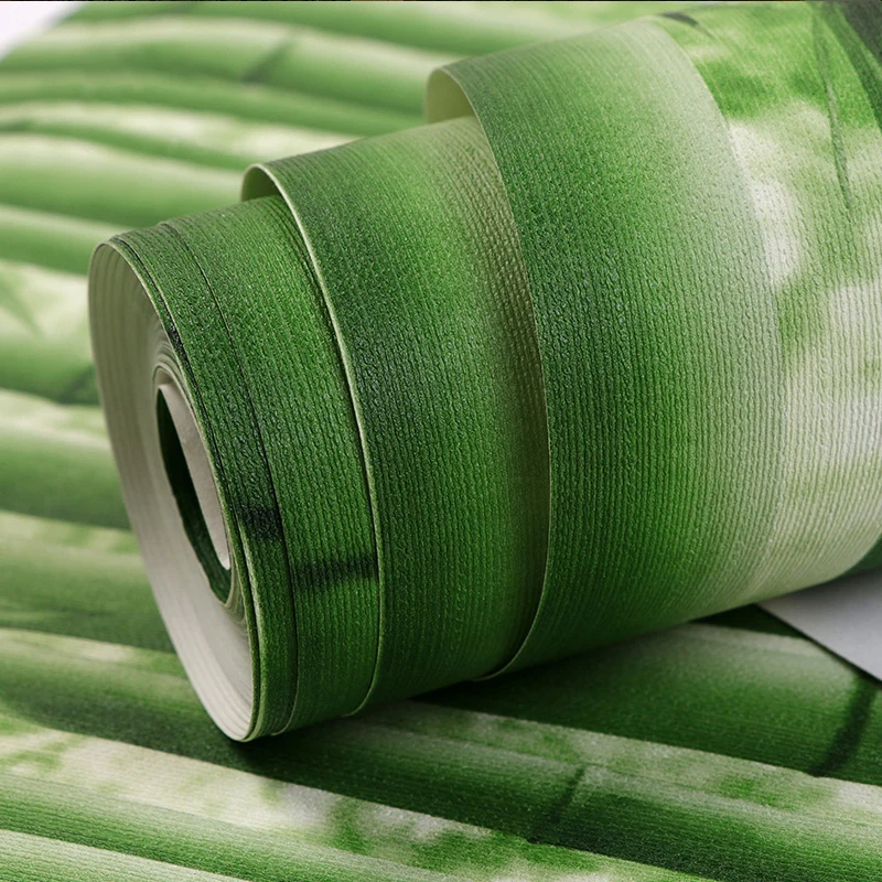 Настенная бумага в китайском стиле водонепроницаемый зеленый бамбуковый лес