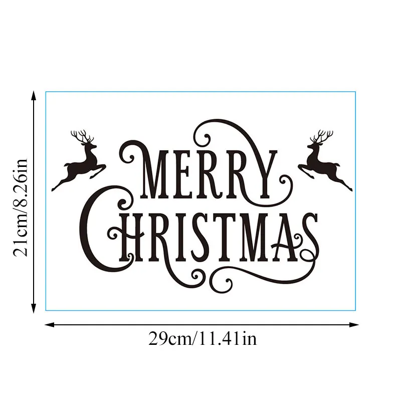 Рождественские наклейки с надписями на заказ золотистые черные красные декор