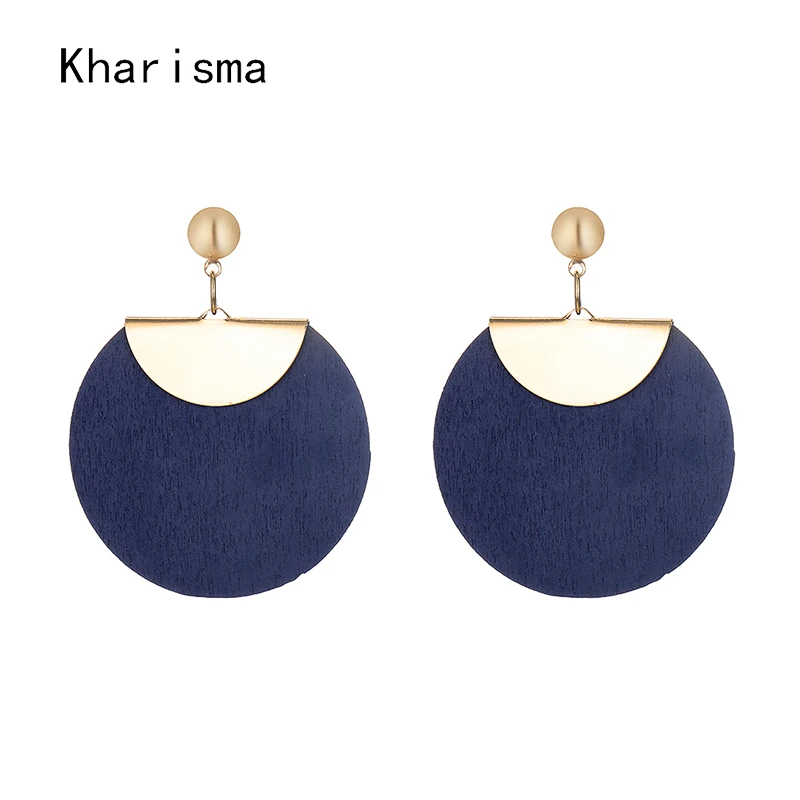 Женские серьги-гвоздики из натурального дерева в этническом стиле | Украшения и