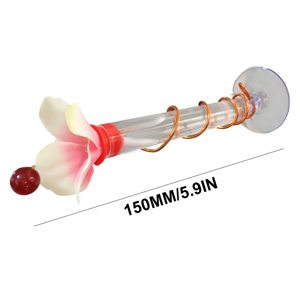 

Hand Held Flower Hummingbird Feeder Long Tube Suitable For Outdoor Deck Courtyard Garden Feeder Easy To Clean