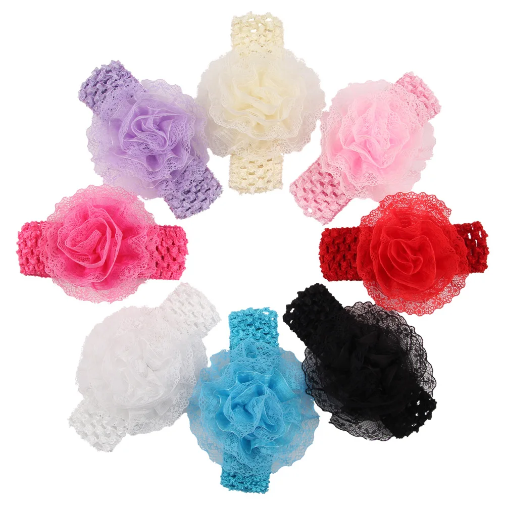 1 Piece MAYA STEPAN New Lace Flower Children Girls Hair Head Band Accessories Baby Newborn Rope Headband Headwear Headwrap | Детская
