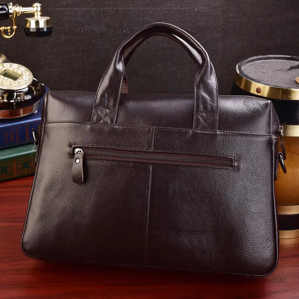 business laptop bag men genuine leather handbags male leather travel briefcases men high quality cowhide leather messenger bags free global shipping