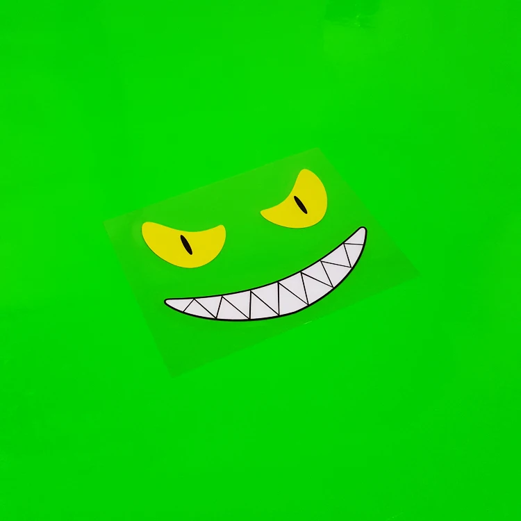 

Funny Evil Smile Teeth Peeping Eyes Stickers Car Stying and Decals Auto Window Body Guitar Applique Tape