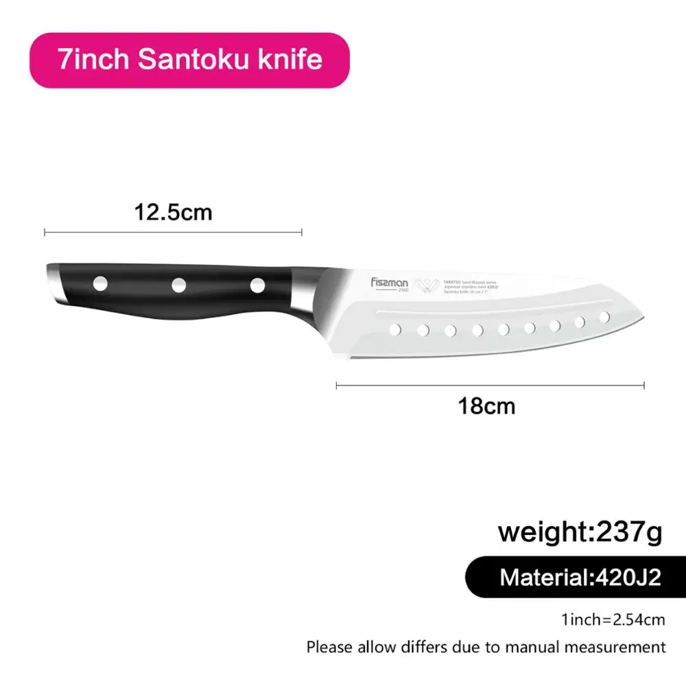 Model 2360 Fissman Takatsu серии японские 420 кухонные ножи из нержавеющей стали шеф-повара Santoku Кливер нож - Цвет: Model 2360