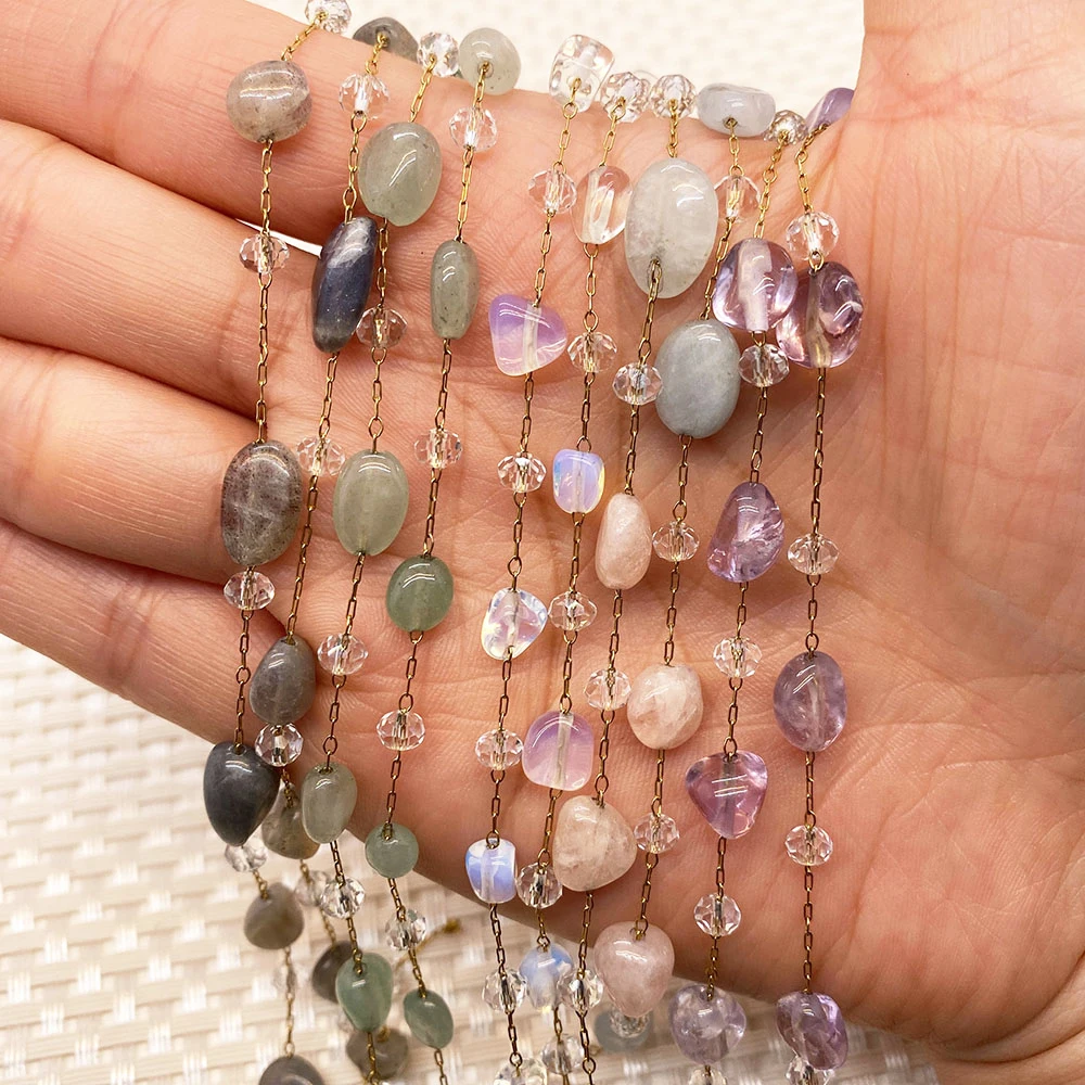 

Natural Stone Chain Fashion Handmade Chain DIY Handmade Necklace Bracelet Anklet Jewelry Accessories Jewelry 1m