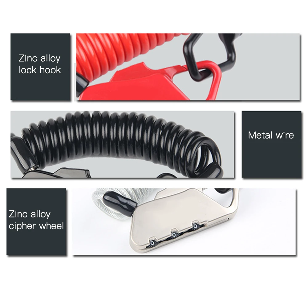 Мини велосипедный замок 1200 мм складной рюкзак шлем кабель 3 цифры комбинация