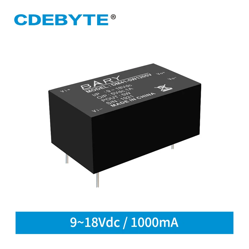

DM41-5W1205V 5W DC-DC Isolated Buck Power Supply Module 9-18Vdc Wide Voltage DIP Ultra-small Volume