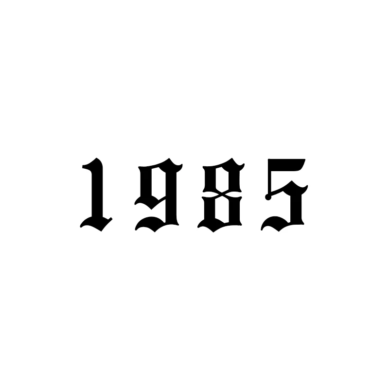 1985 Ожерелье с цифрами 1985- лет, ожерелье со старым английским низом, женское ювелирное изделие из нержавеющей стали, BFF цепочка, колье, Collares De Moda - Окраска металла: 1985