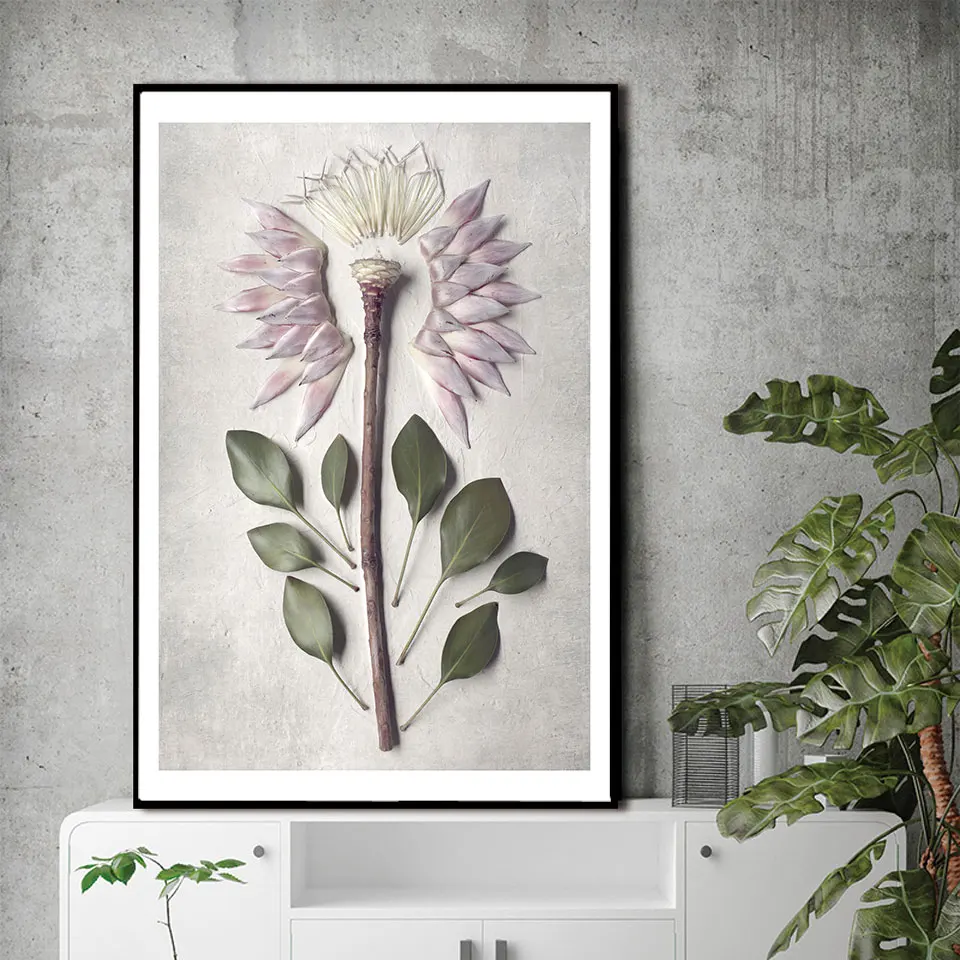 Protea скандинавские цветы плакат фотография холст Картина Настенная