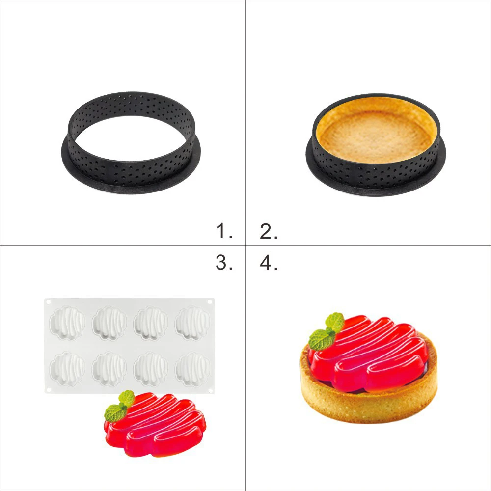 Новый 8 даже круглый мусс форма моделирование крем торт украшение формы круглая
