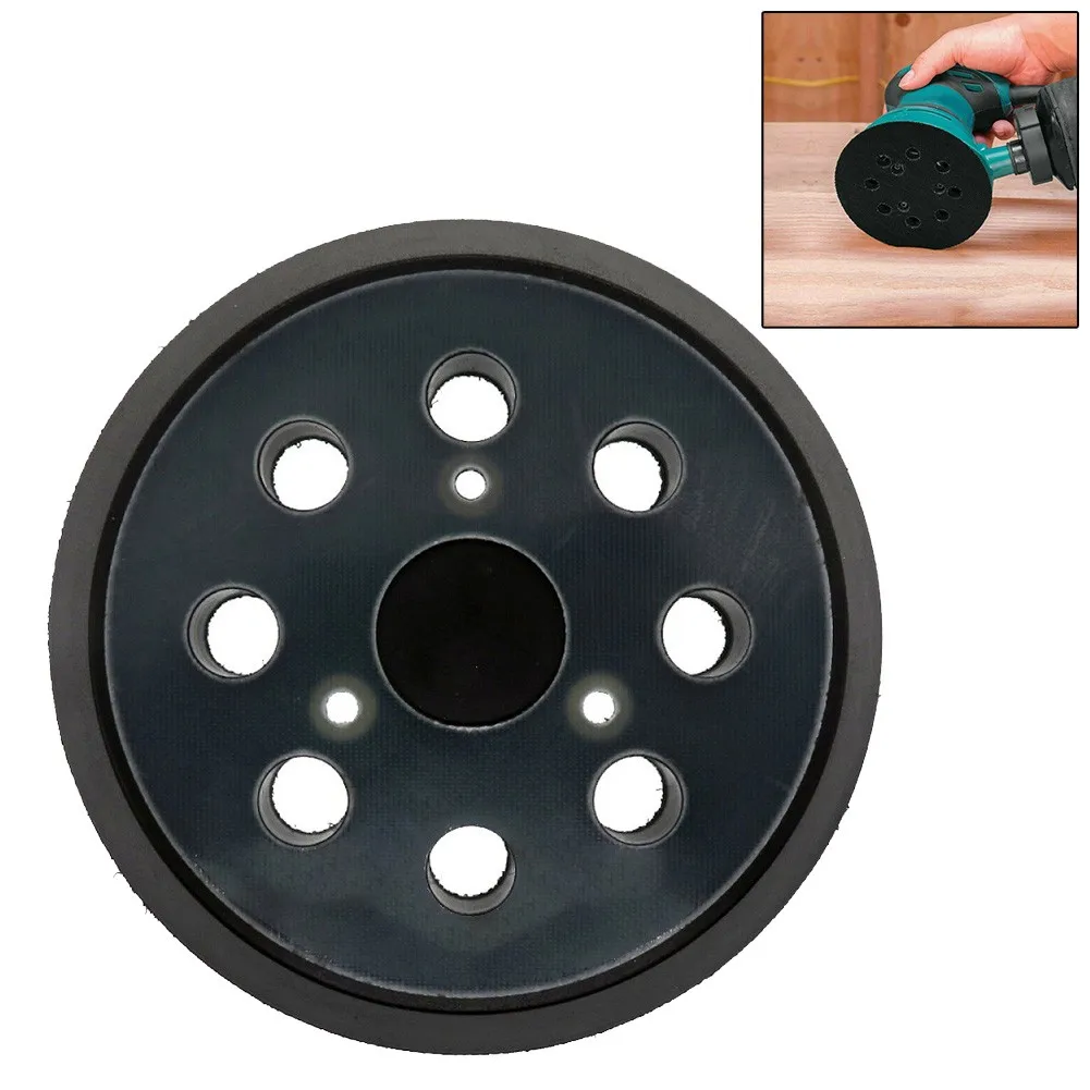 

1 Piece Sanding Backing Pad 125mm 1pc 5 Inch 8 Holes Backing Plate Black