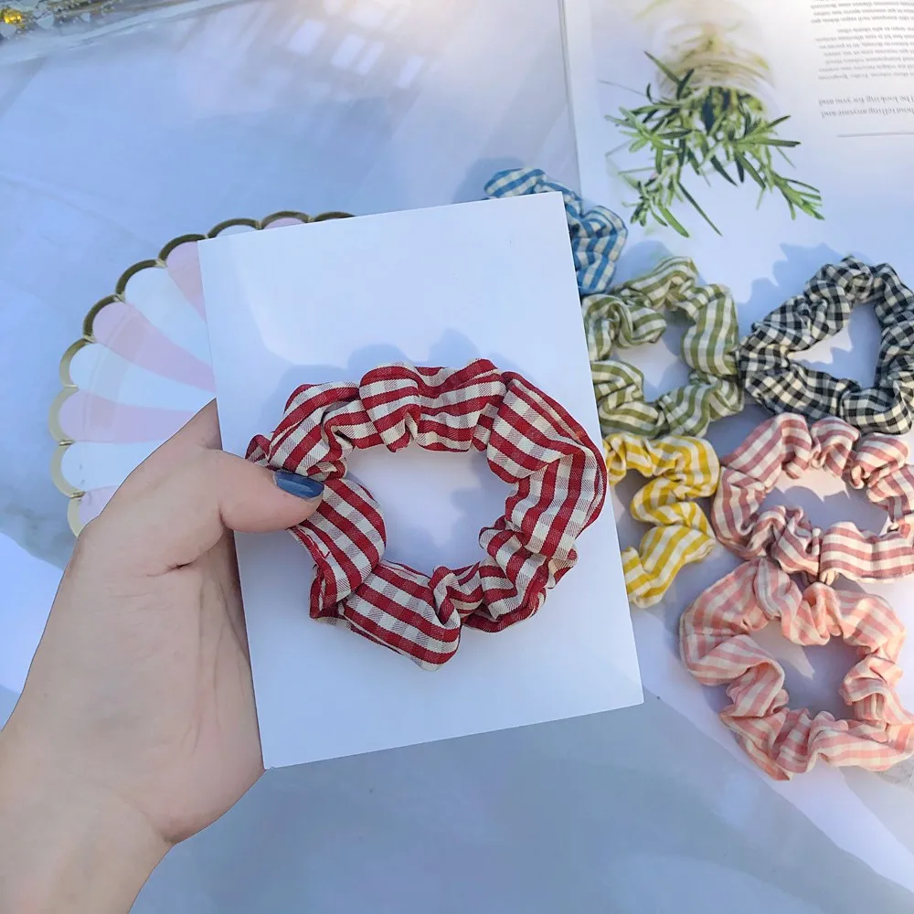 Резинка для волос Женская в полоску 3 5 дюйма эластичная ручной работы |