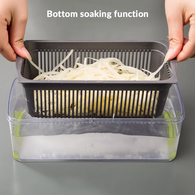 Овощерезка мандолин слайсер с большим контейнером спирилизатор овощерезка Dicer