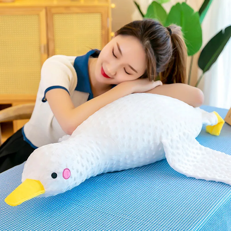 

Net red 2021 new peas plush big goose plush children's toy pillow large doll bed cushion home living room cushion