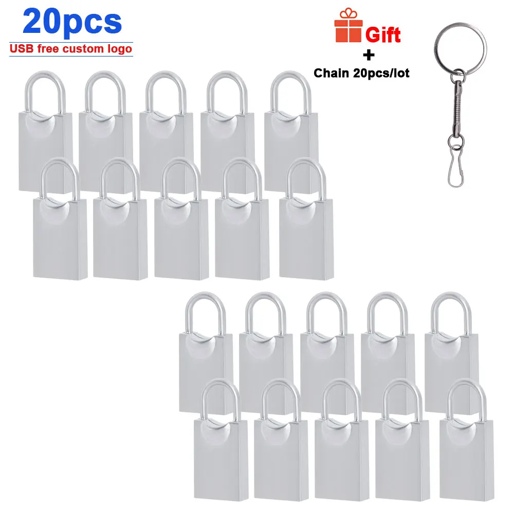 

20pcs/lot Metal USB Flash Drive 16GB 32GB 64GB Pendrive 32GB Flash Memory Stick 128GB waterproof Pen Drive usb disk free logo