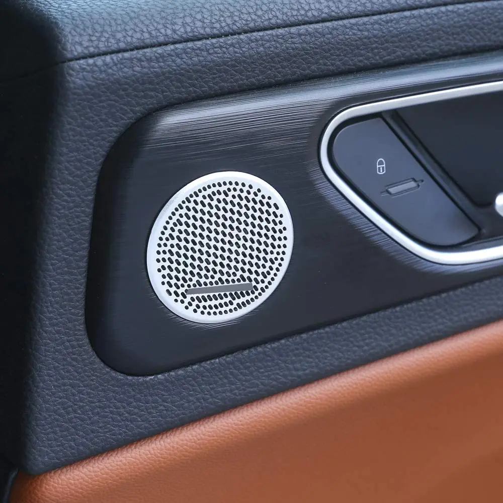 

for Alfa Romeo Giulia 2017-2019 Aluminum Alloy Car Rear Door Speaker Cover Trim