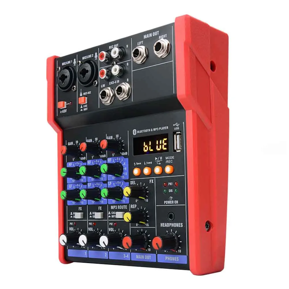 4 канала KTV Stage Music Live Performance звуковая карта DJ консоль USB 5V стерео Bluetooth домашняя