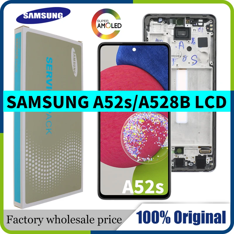 100% оригинальный 6 5 'ɺMOLED дисплей для Samsung Galaxy A52s 5G A528B A528M A528B/DS ЖК сенсорный
