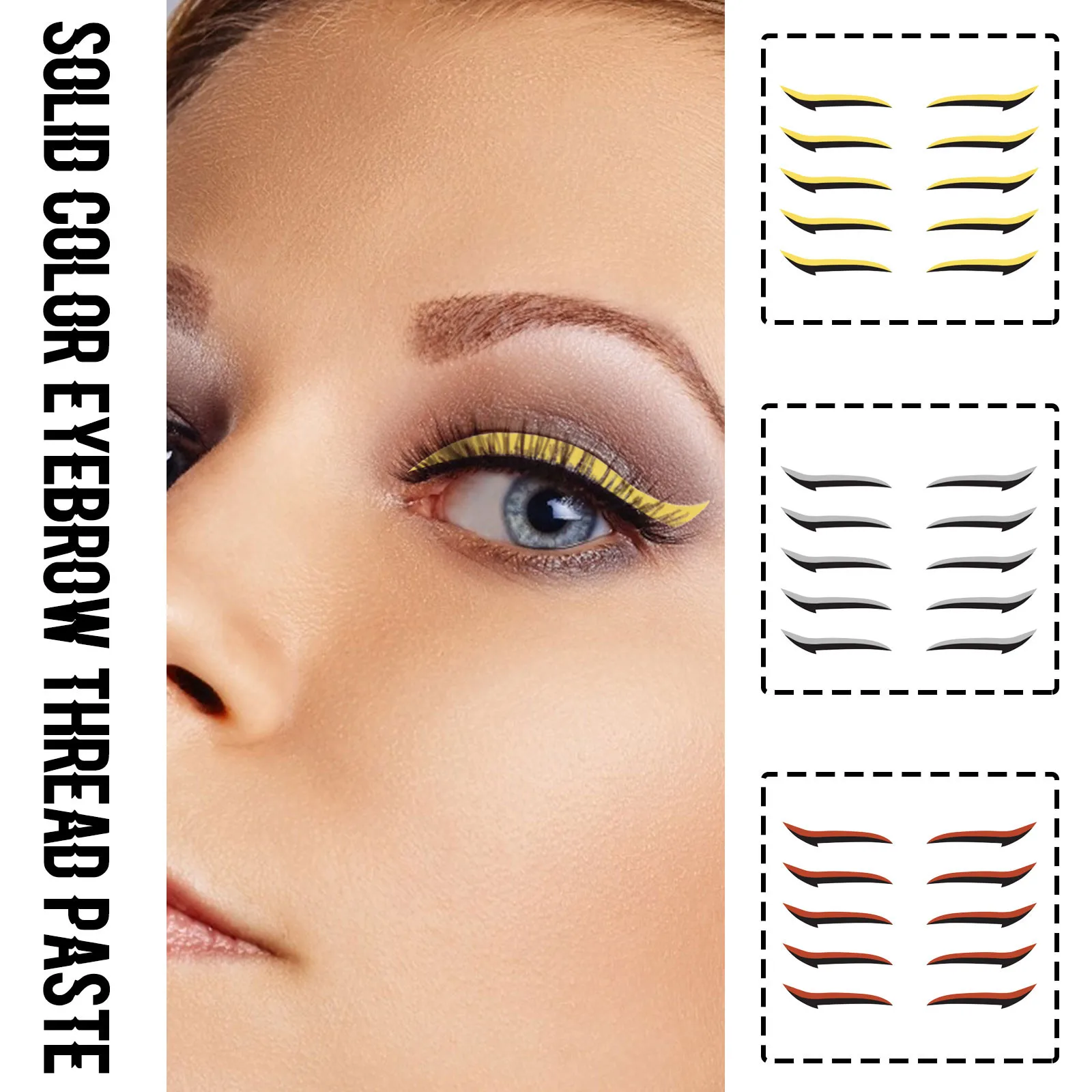 

3pc Reusable Eyelid Stickers Instant Outline Winged Lid Cosmetic Easy Applica