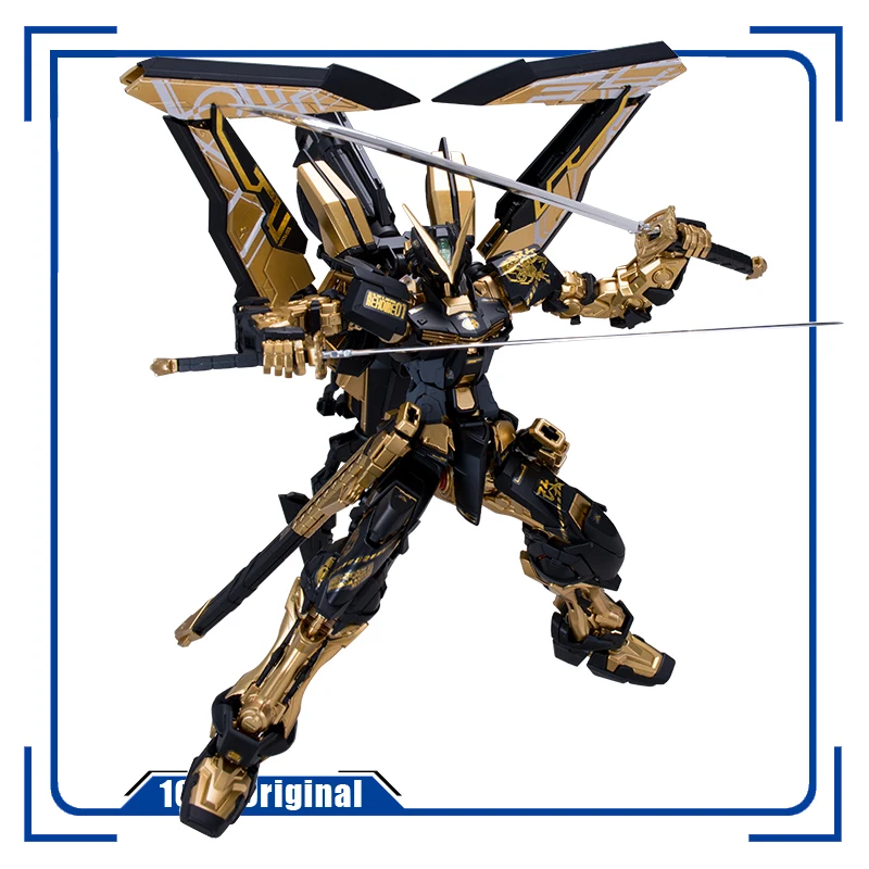 

Black Knight Mg 1/100 MBF-P02Kai Gundam Astray Rood Frame Kai Electroplated Black Vergadering Model Action Speelfiguren Gift