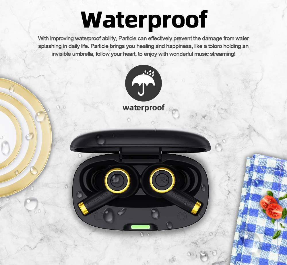 Новинка TWS Earbud Bluedio Partical Bluetooth 5 0 бас наушники спортивные водонепроницаемые