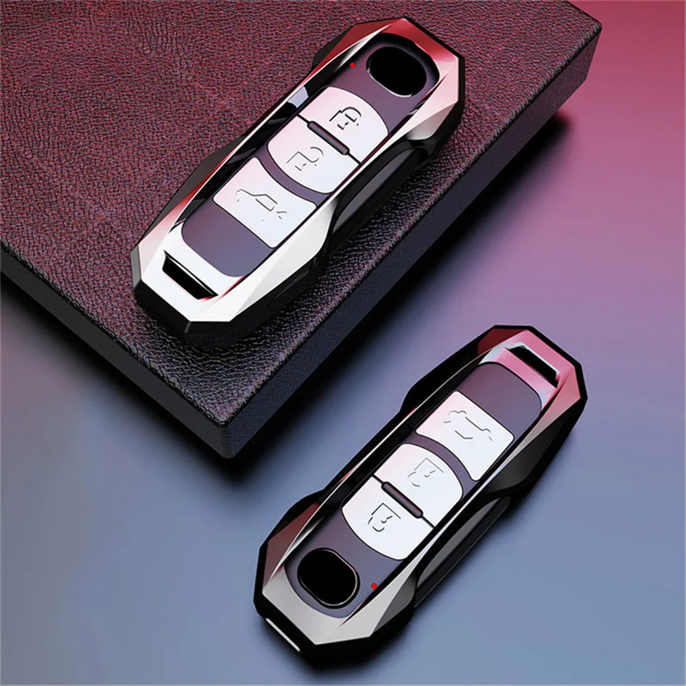 

Zinc Alloy Car Remote Control Key Case Key Holder Key Chain Is Suitable For Mazda 236 Axela CX5 Cx7 CX9 Auto Parts