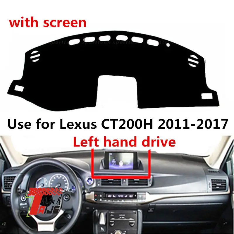 

Taijs, новая модель левого руля, полиэфирное волокно, крышка приборной панели автомобиля, коврик для Lexus CT200H с HUD 2011 2012 2013 2016 2017