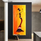 Абстрактная картина маслом на холсте с африканской женщиной, постеры и принты, скандинавский холст, Настенная картина для украшения гостиной
