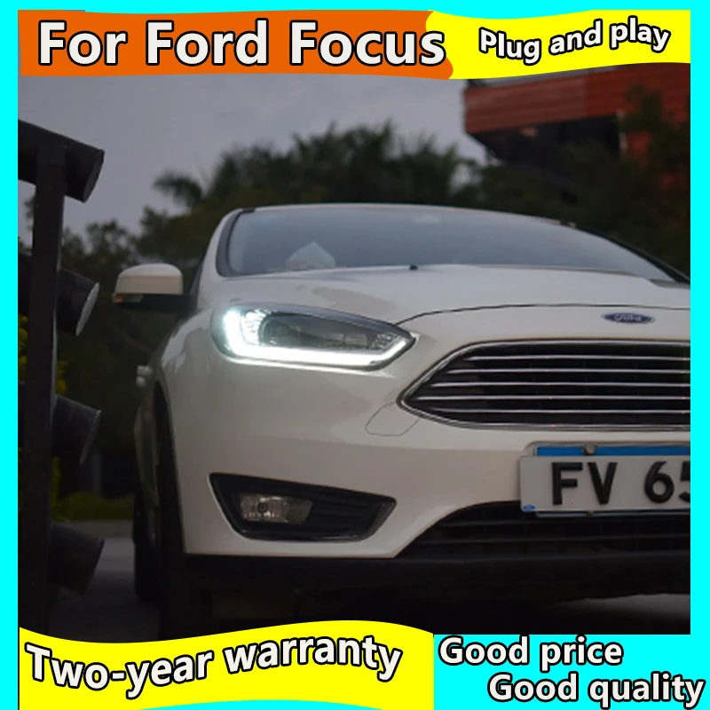 Автомобильный Стайлинг 2 шт./1 комплект светодиодный фары ford focus Фара Каса для ford светодиодная фара для focus- головная лампа