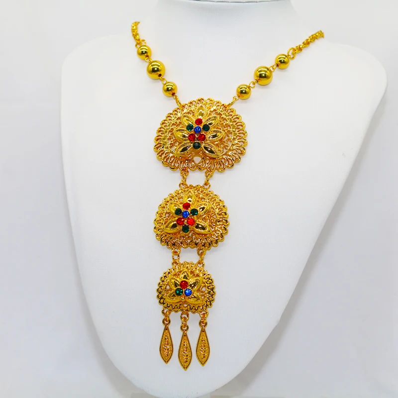 Женский свадебный набор нигерийское ожерелье и серьги ювелирные изделия из