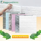 3D Самоклеящиеся настенные стикеры Kaguyahime для творчества, декоративные обои, кирпичные водонепроницаемые домашние стикеры, декор для детской комнаты, кухни