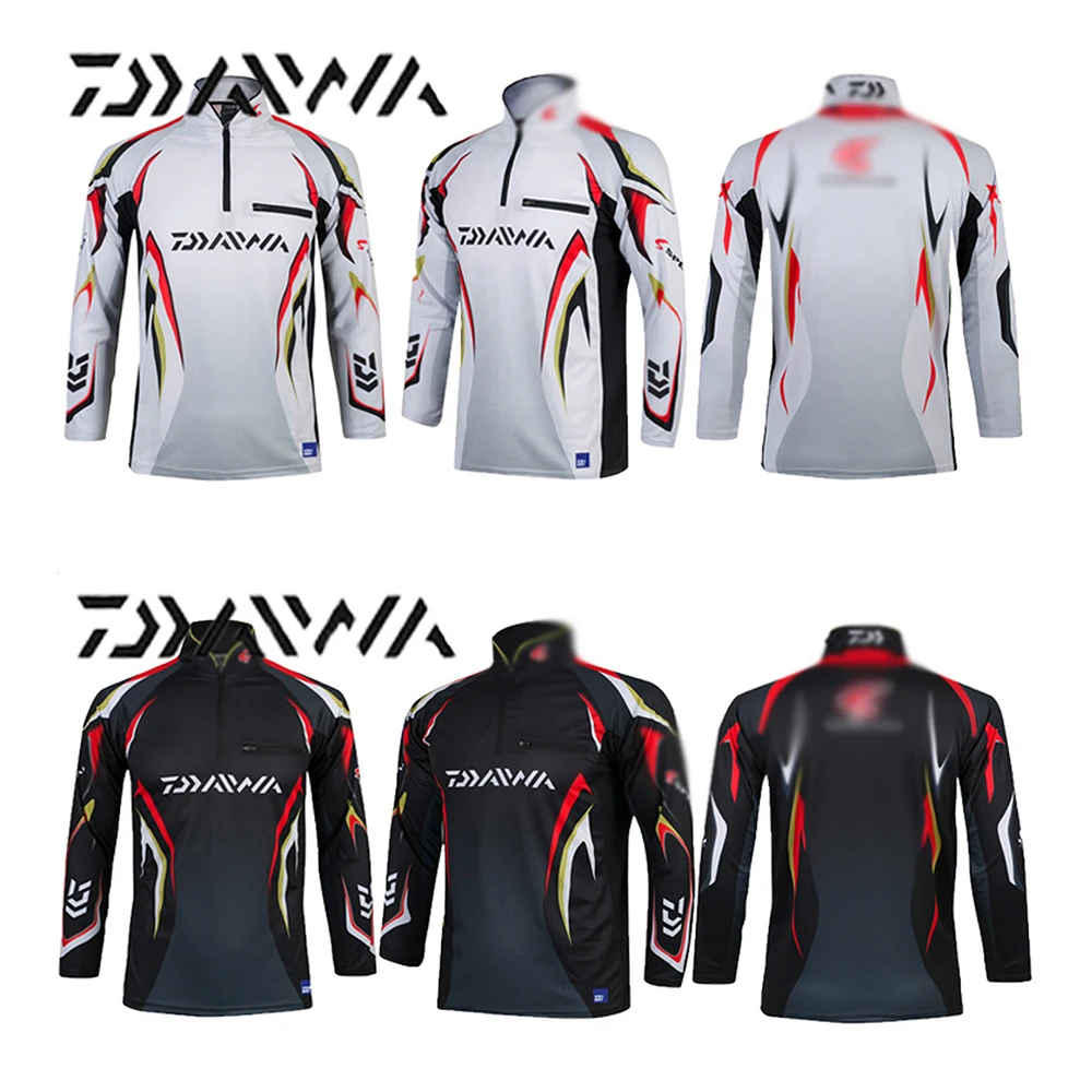 Дышащая рыболовная рубашка Daiwa куртка с длинным рукавом для рыбалки спортивная