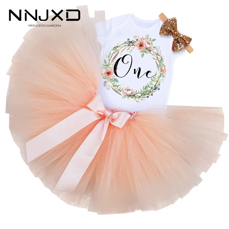 Для маленьких девочек праздничное платье для девочки 1 года на день рождения