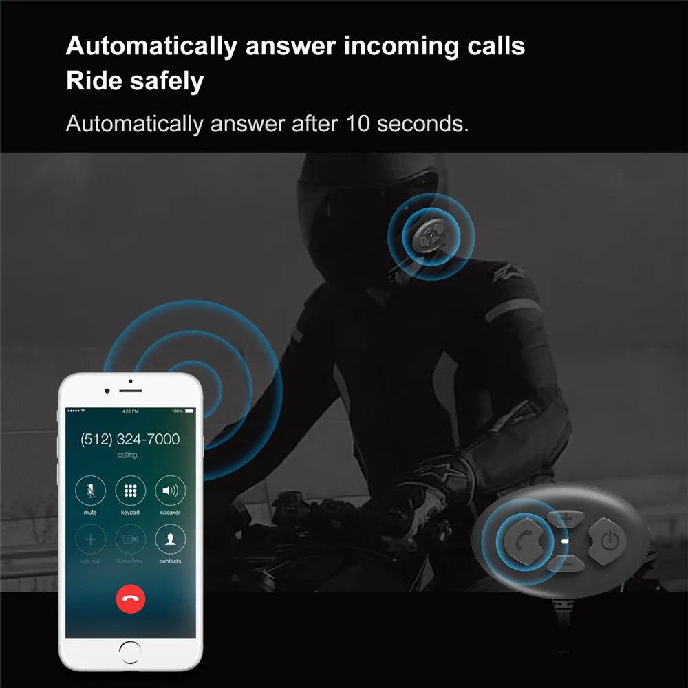 Мотоциклы Bluetooth 5 0 гарнитура для шлема беспроводной громкой связи стерео