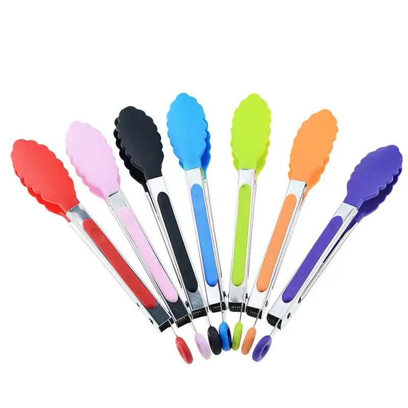 

Hot sale 1pc Heat-Resistant Food Tong Creative Non-Slip Nylon Bread Tong Serving Tong Kitchen Tools BBQ Tools Accessories